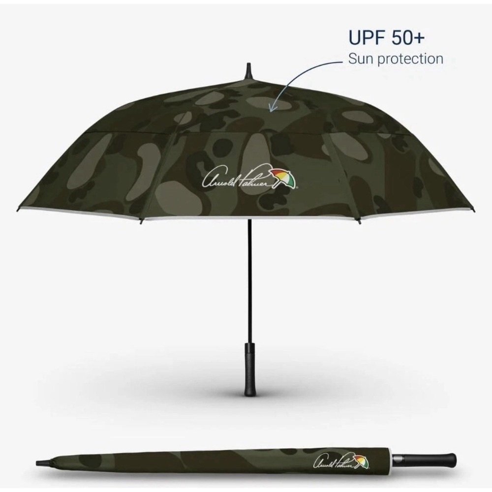 Weatherman Arnold Palmer 68" Golf Umbrella Green Camo Beach Camping Fairway SPF